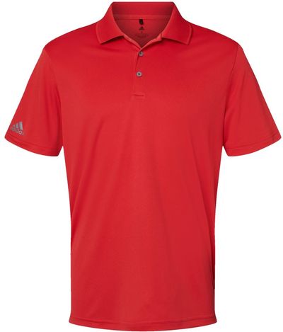 Am image of a Custom Adidas Performance Sport Shirt in Collegiate Red!