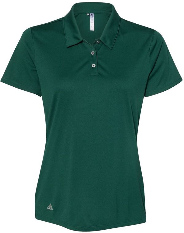 Am image of a Custom Adidas Womens Performance Sport Shirt in Collegiate Green!