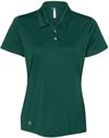 Am image of a Custom Adidas Womens Performance Sport Shirt in Collegiate Green!