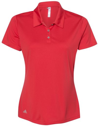 Am image of a Custom Adidas Womens Performance Sport Shirt in Collegiate Red!