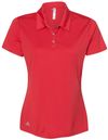 Am image of a Custom Adidas Womens Performance Sport Shirt in Collegiate Red!