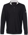 Am image of a Custom Adidas Performance Textured Quarter Zip Pullover in Black!