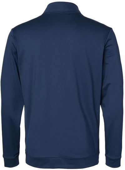 Am image of a Custom Adidas Performance Textured Quarter Zip Pullover in Collegiate Navy!