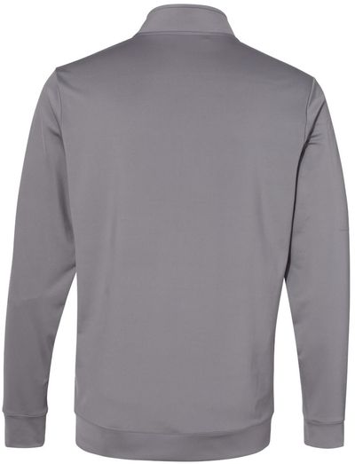 Am image of a Custom Adidas Performance Textured Quarter Zip Pullover in Grey Three!