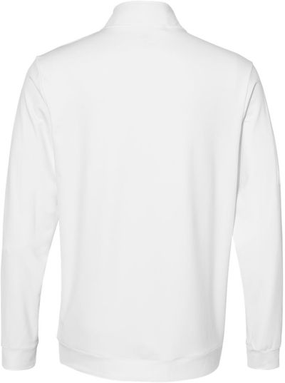 Am image of a Custom Adidas Performance Textured Quarter Zip Pullover in White!