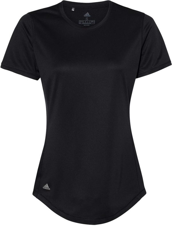 Am image of a Custom Adidas Womens Sport T Shirt in Black!