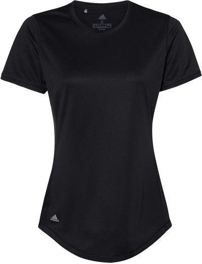 Am image of a Custom Adidas Womens Sport T Shirt in Black!