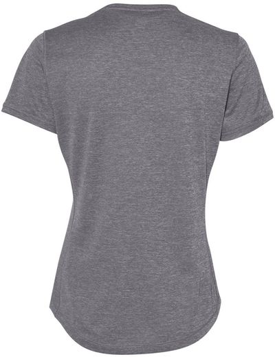 Am image of a Custom Adidas Womens Sport T Shirt in Black Heather!