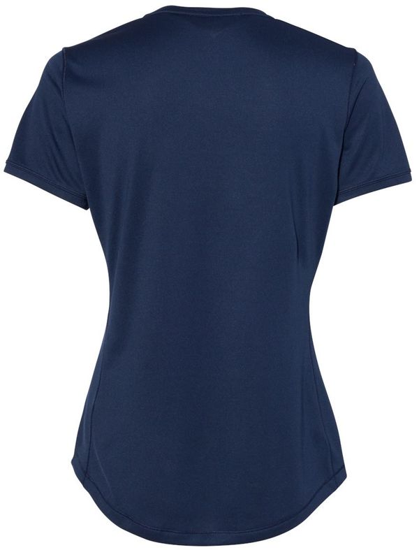 Am image of a Custom Adidas Womens Sport T Shirt in Collegiate Navy!