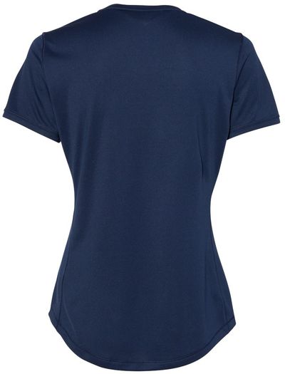 Am image of a Custom Adidas Womens Sport T Shirt in Collegiate Navy!