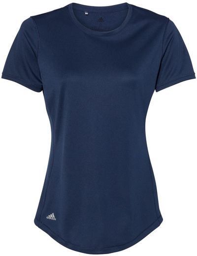 Am image of a Custom Adidas Womens Sport T Shirt in Collegiate Navy!
