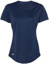Am image of a Custom Adidas Womens Sport T Shirt in Collegiate Navy!