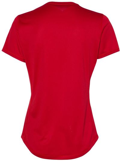 Am image of a Custom Adidas Womens Sport T Shirt in Power Red!