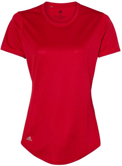 Am image of a Custom Adidas Womens Sport T Shirt in Power Red!