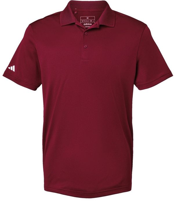 Am image of a Custom Adidas Basic Sport Polo in Collegiate Burgundy!