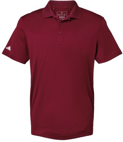 Am image of a Custom Adidas Basic Sport Polo in Collegiate Burgundy!