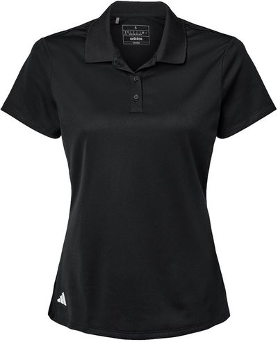 Am image of a Custom Adidas Womens Basic Sport Polo in Black!