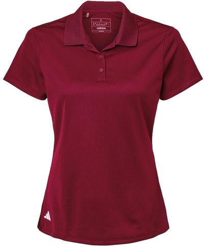 Am image of a Custom Adidas Womens Basic Sport Polo in Collegiate Burgundy!