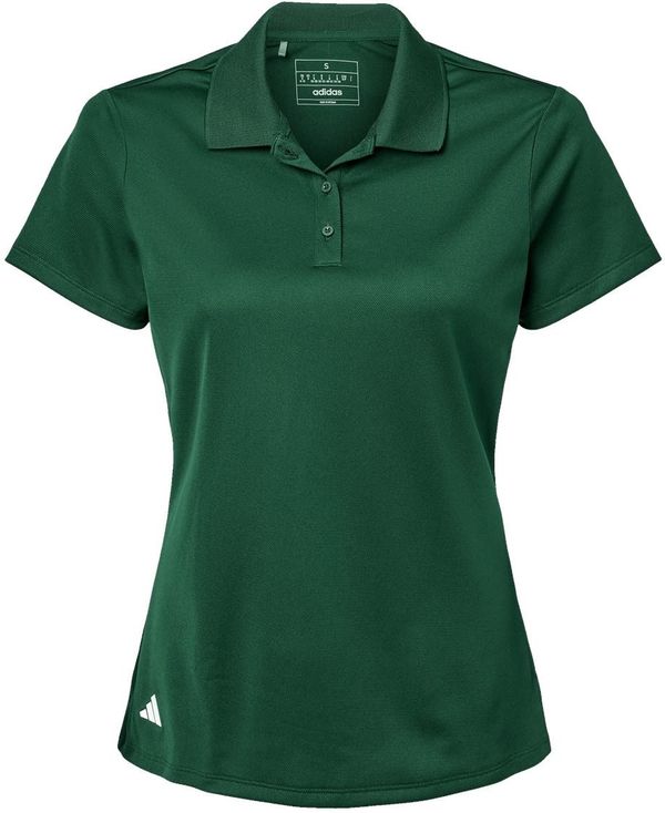Am image of a Custom Adidas Womens Basic Sport Polo in Collegiate Green!