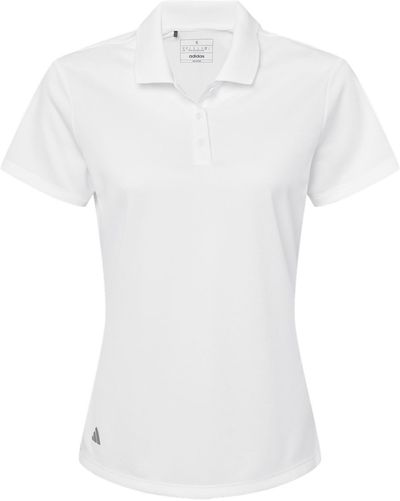 Am image of a Custom Adidas Womens Basic Sport Polo in White!