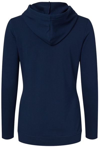 Am image of a Custom Adidas Womens Lightweight Hooded Sweatshirt in Collegiate Navy!