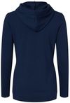 Am image of a Custom Adidas Womens Lightweight Hooded Sweatshirt in Collegiate Navy!