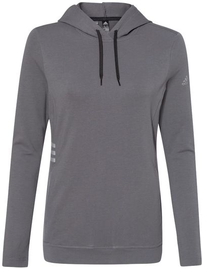 Am image of a Custom Adidas Womens Lightweight Hooded Sweatshirt in Grey Five!