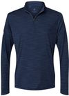 Am image of a Custom Adidas Lightweight Melange Quarter Zip Pullover in Collegiate Navy Melange!