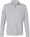 Am image of a Custom Adidas Lightweight Melange Quarter Zip Pullover in Mid Grey Melange!