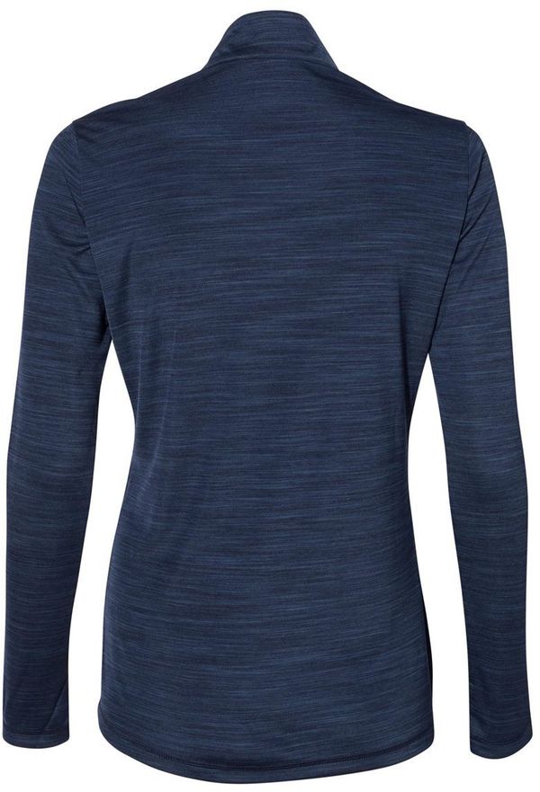 Am image of a Custom Adidas Womens Lightweight Melange Quarter Zip Pullover in Collegiate Navy Melange!