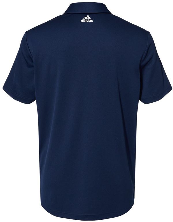 Am image of a Custom Adidas Floating 3 Stripes Polo in Team Navy Blue/White!