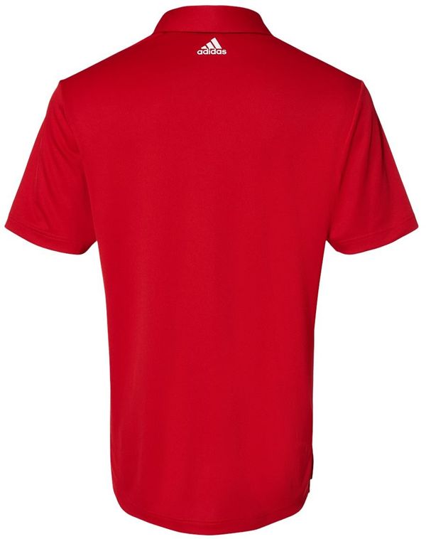 Am image of a Custom Adidas Floating 3 Stripes Polo in Team Power Red/White!
