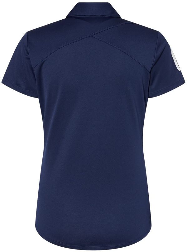 Am image of a Custom Adidas Women's Floating 3 Stripes Polo in Team Navy Blue/White!