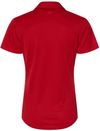 Am image of a Custom Adidas Women's Floating 3 Stripes Polo in Team Power Red/White!