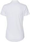Am image of a Custom Adidas Women's Floating 3 Stripes Polo in White/Black!