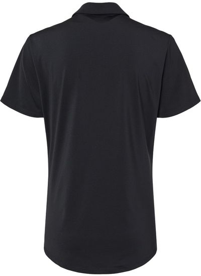 Am image of a Custom Adidas Women's Ultimate Solid Polo in Black!