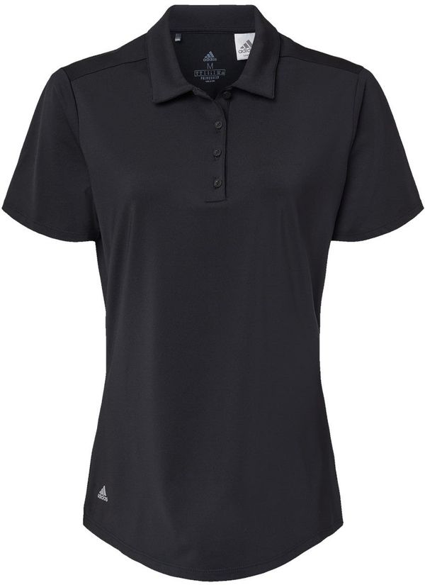 Am image of a Custom Adidas Women's Ultimate Solid Polo in Black!