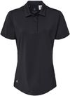 Am image of a Custom Adidas Women's Ultimate Solid Polo in Black!
