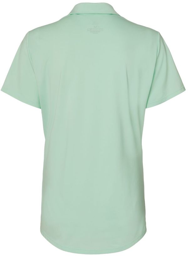 Am image of a Custom Adidas Women's Ultimate Solid Polo in Clear Mint!