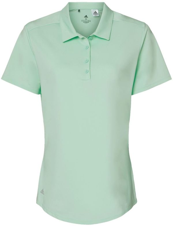 Am image of a Custom Adidas Women's Ultimate Solid Polo in Clear Mint!