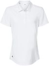 Am image of a Custom Adidas Women's Ultimate Solid Polo in White!