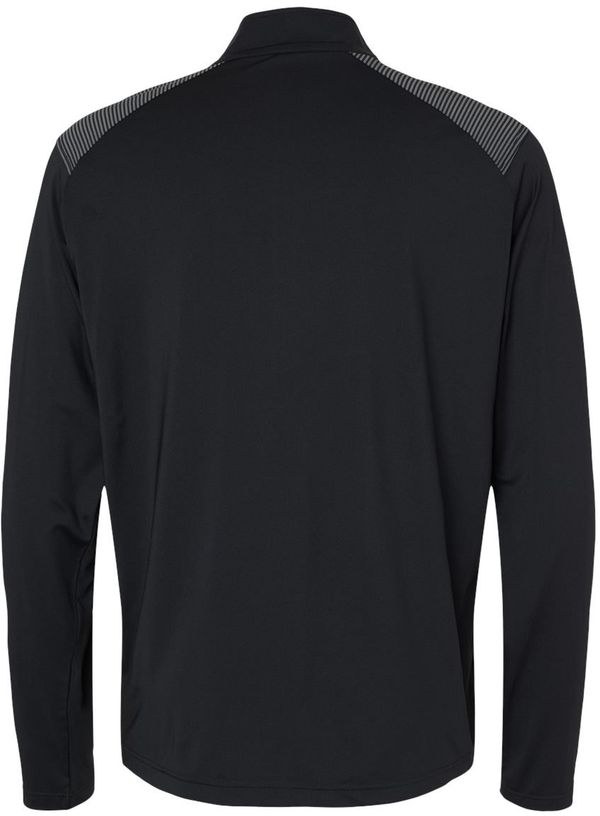 Am image of a Custom Adidas Shoulder Stripe Quarter Zip Pullover in Black!