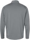 Am image of a Custom Adidas Shoulder Stripe Quarter Zip Pullover in Grey Three!