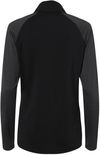 Am image of a Custom Adidas Womens Stripe Block Quarter Zip Pullover in Black!