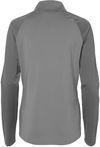 Am image of a Custom Adidas Womens Stripe Block Quarter Zip Pullover in Grey Three!