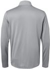 Am image of a Custom Adidas Heather Block Print Quarter Zip Pullover in Grey Three Melange/Grey Three/Black!