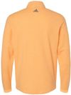 Am image of a Custom Adidas 3 Stripes Quarter Zip Sweater in Acid Orange Melange!