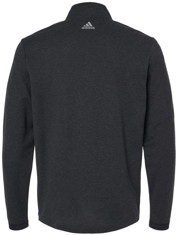 Am image of a Custom Adidas 3 Stripes Quarter Zip Sweater in Black Melange!