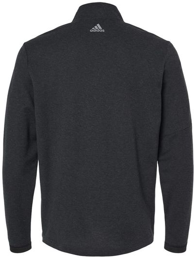 Am image of a Custom Adidas 3 Stripes Quarter Zip Sweater in Black Melange!