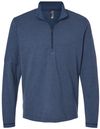 Am image of a Custom Adidas 3 Stripes Quarter Zip Sweater in Collegiate Navy Melange!
